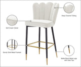 Lily Contemporary Bar Stool Set - Elegant Tufted Design with Gold-Tipped Legs for Luxe Appeal