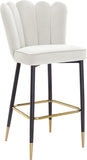 Lily Contemporary Bar Stool Set - Elegant Tufted Design with Gold-Tipped Legs for Luxe Appeal