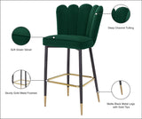 Lily Contemporary Bar Stool Set - Elegant Tufted Design with Gold-Tipped Legs for Luxe Appeal