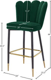Lily Contemporary Bar Stool Set - Elegant Tufted Design with Gold-Tipped Legs for Luxe Appeal