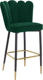 Lily Contemporary Bar Stool Set - Elegant Tufted Design with Gold-Tipped Legs for Luxe Appeal