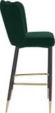 Lily Contemporary Bar Stool Set - Elegant Tufted Design with Gold-Tipped Legs for Luxe Appeal