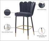 Lily Contemporary Bar Stool Set - Elegant Tufted Design with Gold-Tipped Legs for Luxe Appeal