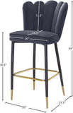 Lily Contemporary Bar Stool Set - Elegant Tufted Design with Gold-Tipped Legs for Luxe Appeal