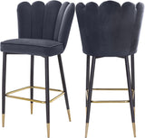 Lily Contemporary Bar Stool Set - Elegant Tufted Design with Gold-Tipped Legs for Luxe Appeal