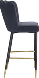 Lily Contemporary Bar Stool Set - Elegant Tufted Design with Gold-Tipped Legs for Luxe Appeal