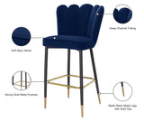 Lily Contemporary Bar Stool Set - Elegant Tufted Design with Gold-Tipped Legs for Luxe Appeal