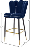 Lily Contemporary Bar Stool Set - Elegant Tufted Design with Gold-Tipped Legs for Luxe Appeal