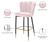 Lily Contemporary Bar Stool Set - Elegant Tufted Design with Gold-Tipped Legs for Luxe Appeal