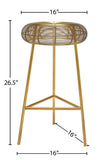Tuscany Contemporary Counter Stool with Stylish Wire Seat for Modern Home Bar or Dining Area