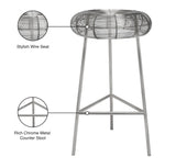 Tuscany Contemporary Counter Stool with Stylish Wire Seat for Modern Home Bar or Dining Area