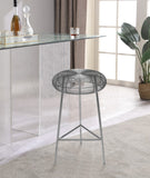 Tuscany Contemporary Counter Stool with Stylish Wire Seat for Modern Home Bar or Dining Area