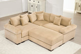 DESEO 158" Sectional Sofa with Ottoman