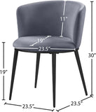Skylar Contemporary Dining Chair Set of 2 - Stylish Velvet Seating with Gold Legs for Modern Homes