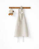 Linen apron for kids in Natural