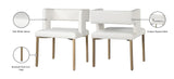 Caleb Contemporary Dining Chair Set of 2 - Luxurious Design with Unique Square Back & Stylish Legs