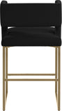 Caleb Contemporary Counter Stool Set of 2 – Luxurious Velvet Design with Stylish Square Backrest
