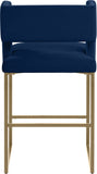 Caleb Contemporary Counter Stool Set of 2 – Luxurious Velvet Design with Stylish Square Backrest