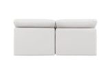 Indulge - Faux Leather 2 Seat Modular Armless Sofa