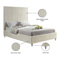 Candace Velvet King Bed