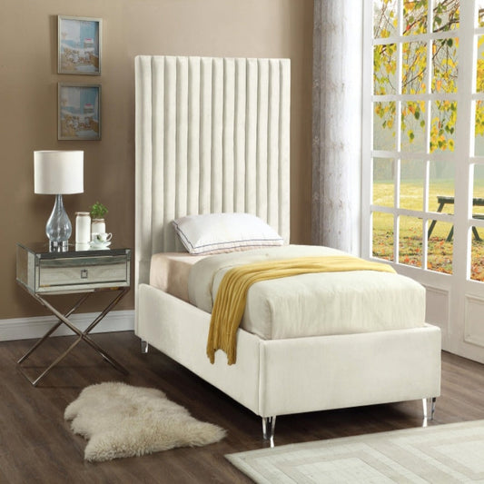 Candace Velvet Twin Bed