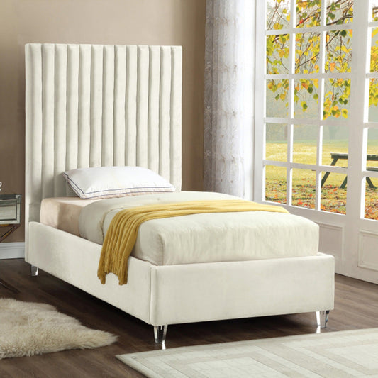 Candace Velvet Twin Bed