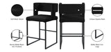 Caleb Contemporary Counter Stool Set of 2 – Luxurious Velvet Design with Stylish Square Backrest