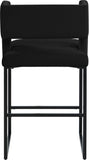 Caleb Contemporary Counter Stool Set of 2 – Luxurious Velvet Design with Stylish Square Backrest