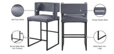 Caleb Contemporary Counter Stool Set of 2 – Luxurious Velvet Design with Stylish Square Backrest