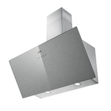 CIARRA 90cm Brushed Silver Glass Angled Cooker Hood A+++ Wifi & Touch Control CBCS9736H-S