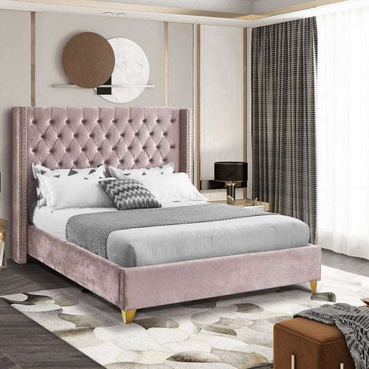 Barolo Velvet Queen Bed