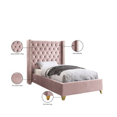 Barolo Velvet Twin Bed