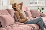 CLOUDIES 94" Loveseat with 2 Ottomans