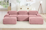 MIA 117'' 3-Seater Sofa with 2 Ottomans