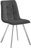 Annie Contemporary Dining Chair Set - Luxurious Velvet with Gold Legs, Stylish Box Tufting Design