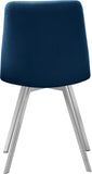 Annie Contemporary Dining Chair Set - Luxurious Velvet with Gold Legs, Stylish Box Tufting Design