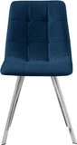 Annie Contemporary Dining Chair Set - Luxurious Velvet with Gold Legs, Stylish Box Tufting Design