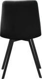 Annie Contemporary Dining Chair Set - Luxurious Velvet with Gold Legs, Stylish Box Tufting Design