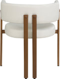 Gideon Dining Chairs - Set of 2 Contemporary Vegan Leather Chairs with Stylish Walnut Frame