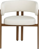 Gideon Dining Chairs - Set of 2 Contemporary Vegan Leather Chairs with Stylish Walnut Frame