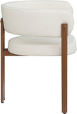 Gideon Dining Chairs - Set of 2 Contemporary Vegan Leather Chairs with Stylish Walnut Frame