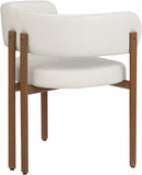 Gideon Dining Chairs - Set of 2 Contemporary Vegan Leather Chairs with Stylish Walnut Frame