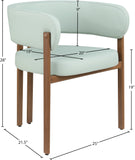 Gideon Dining Chairs - Set of 2 Contemporary Vegan Leather Chairs with Stylish Walnut Frame