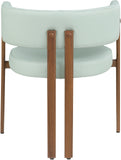 Gideon Dining Chairs - Set of 2 Contemporary Vegan Leather Chairs with Stylish Walnut Frame