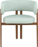 Gideon Dining Chairs - Set of 2 Contemporary Vegan Leather Chairs with Stylish Walnut Frame