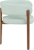 Gideon Dining Chairs - Set of 2 Contemporary Vegan Leather Chairs with Stylish Walnut Frame