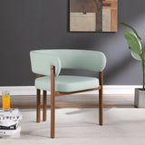 Gideon Dining Chairs - Set of 2 Contemporary Vegan Leather Chairs with Stylish Walnut Frame