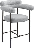 Blake Counter Stool Set of 2 - Stylish Contemporary Design with Durable Matte Black Iron Frame