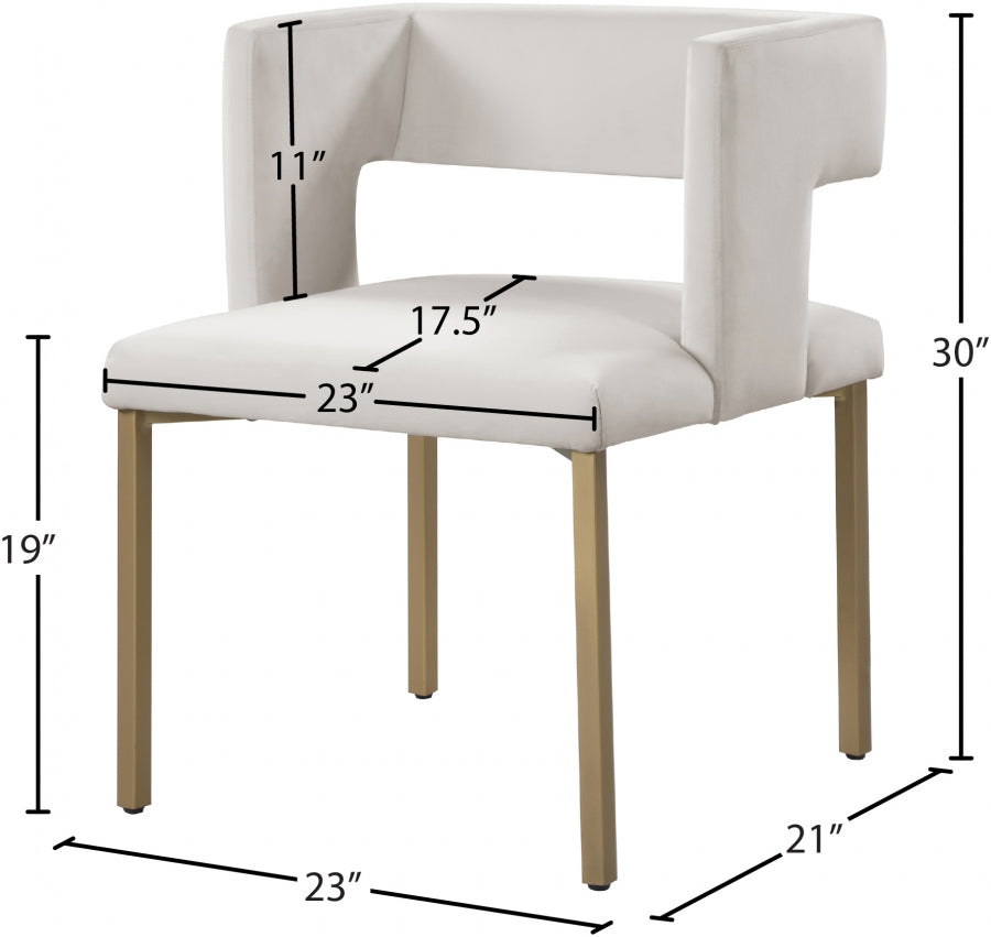 Caleb Velvet Dining Chair