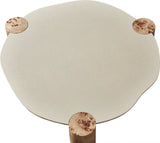 Thor Coffee Table - Modern Elegance with Rich Burl Veneer Legs and Sleek White Resin Top Design